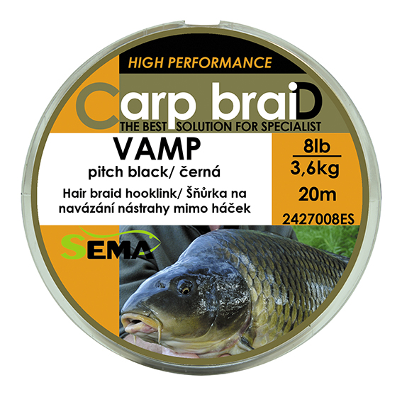 Vamp černá 8lbs 20m