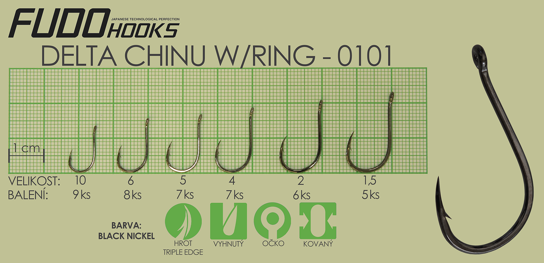 Fudo Delta Chinu Ringed 6 (bal.8ks)