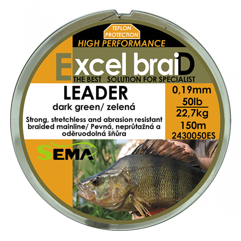 Leader 50lbs 150m zelená