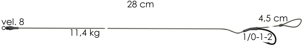 AKCE Boilie návazec Evolution Phantom 28cm 13,6kg 2 (2ks)