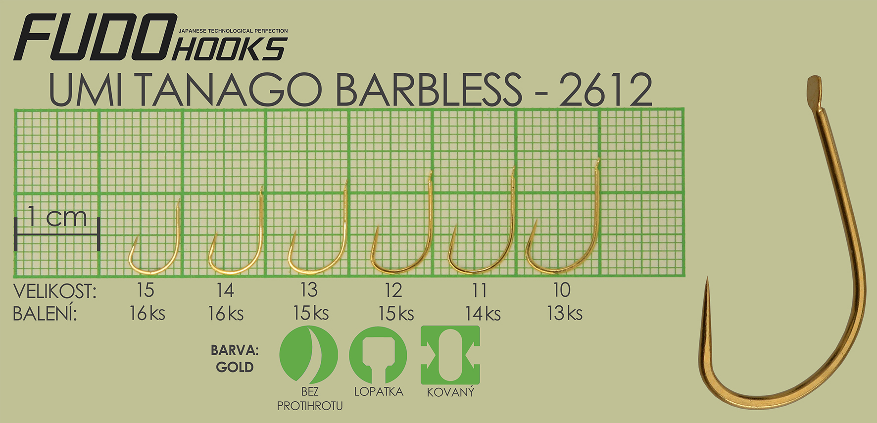 Fudo Umi Tanago Barbless 12 (bal.15ks)